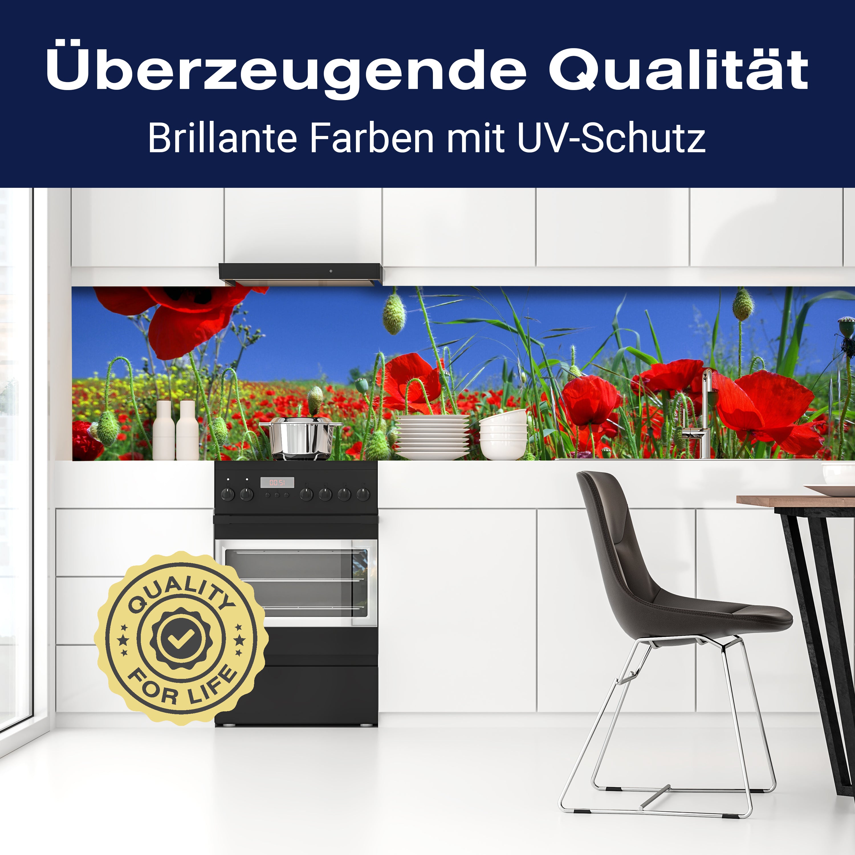 Küchenrückwand Mohnblumenfeld M0046 entdecken - Bild 2 Küchenrückwand Mohnblumenfeld M0046 entdecken - Bild 2