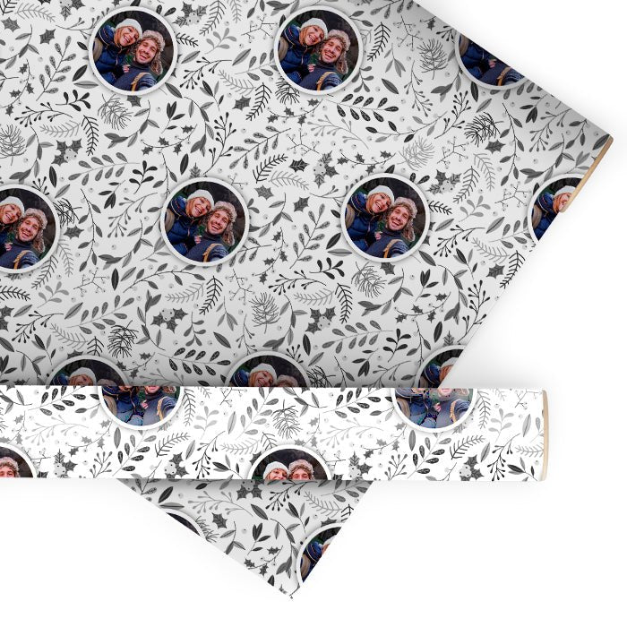 Geschenkpapier personalisiert Geschenkpapier Weihnachten Stechpalme grau Foto M0047 - Bild 1 Geschenkpapier personalisiert Geschenkpapier Weihnachten Stechpalme grau Foto M0047 - Bild 1