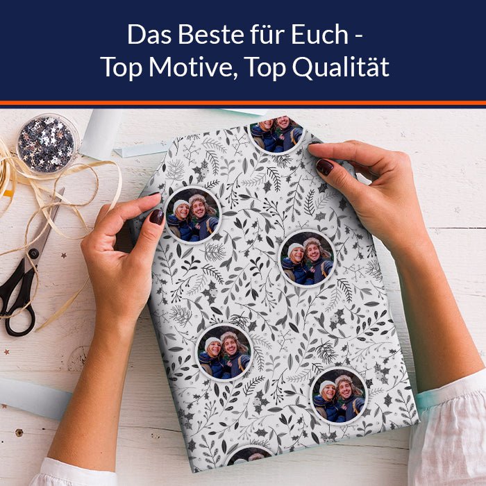Geschenkpapier personalisiert Geschenkpapier Weihnachten Stechpalme grau Foto M0047 - Bild 5 Geschenkpapier personalisiert Geschenkpapier Weihnachten Stechpalme grau Foto M0047 - Bild 5
