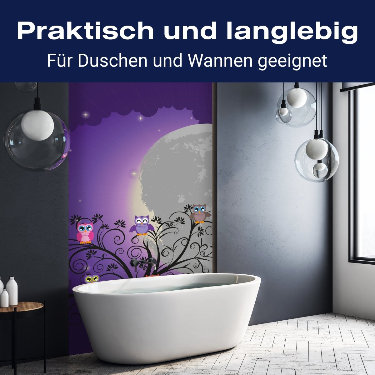 Duschwand Eulen auf einem Baum M0049 entdecken - Bild 3 Duschwand Eulen auf einem Baum M0049 entdecken - Bild 3