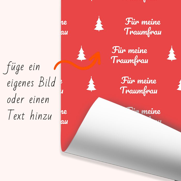 Geschenkpapier personalisiert Geschenkpapier Weihnachten Tannenbaum rot Text M0050 - Bild 6 Geschenkpapier personalisiert Geschenkpapier Weihnachten Tannenbaum rot Text M0050 - Bild 6