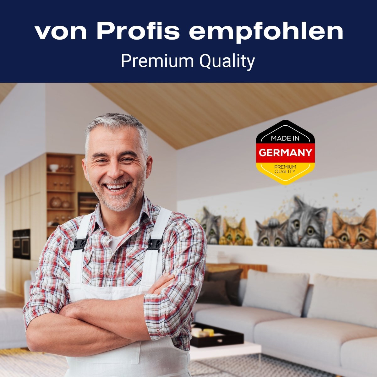 Panorama-Fototapete Katzen Illustration M0050 - Bild 5 Panorama-Fototapete Katzen Illustration M0050 - Bild 5