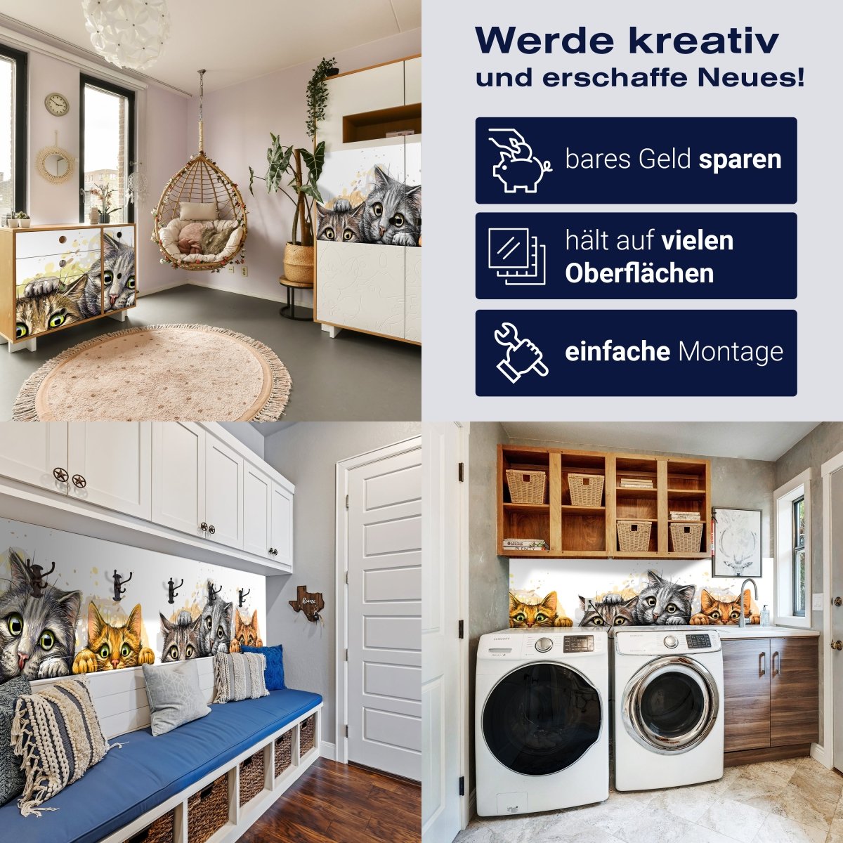 Panorama-Fototapete Katzen Illustration M0050 - Bild 7 Panorama-Fototapete Katzen Illustration M0050 - Bild 7