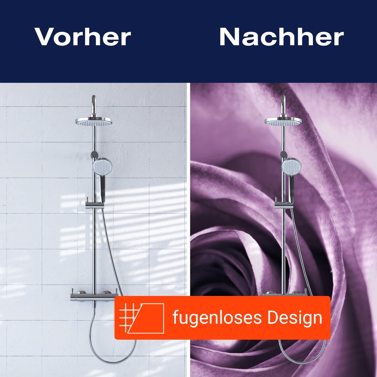 Duschwand violette Rose M0051 entdecken - Bild 9 Duschwand violette Rose M0051 entdecken - Bild 9