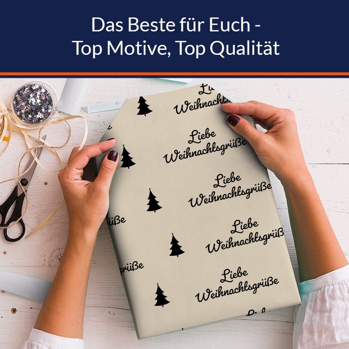 Geschenkpapier personalisiert Geschenkpapier Weihnachten Tannenbaum beige Text M0051 - Bild 5 Geschenkpapier personalisiert Geschenkpapier Weihnachten Tannenbaum beige Text M0051 - Bild 5