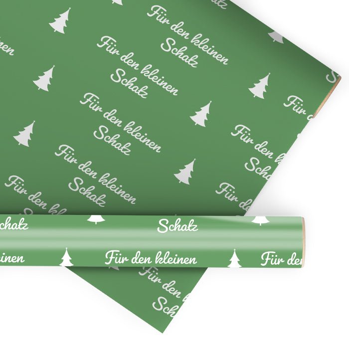 Geschenkpapier personalisiert Geschenkpapier Weihnachten Tannenbaum grün Text M0052 - Bild 1 Geschenkpapier personalisiert Geschenkpapier Weihnachten Tannenbaum grün Text M0052 - Bild 1