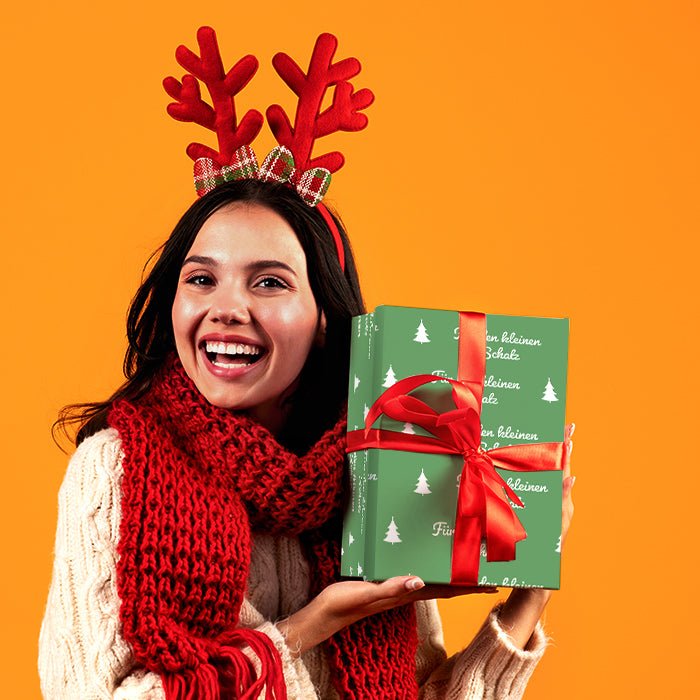 Geschenkpapier personalisiert Geschenkpapier Weihnachten Tannenbaum grün Text M0052 - Bild 2 Geschenkpapier personalisiert Geschenkpapier Weihnachten Tannenbaum grün Text M0052 - Bild 2