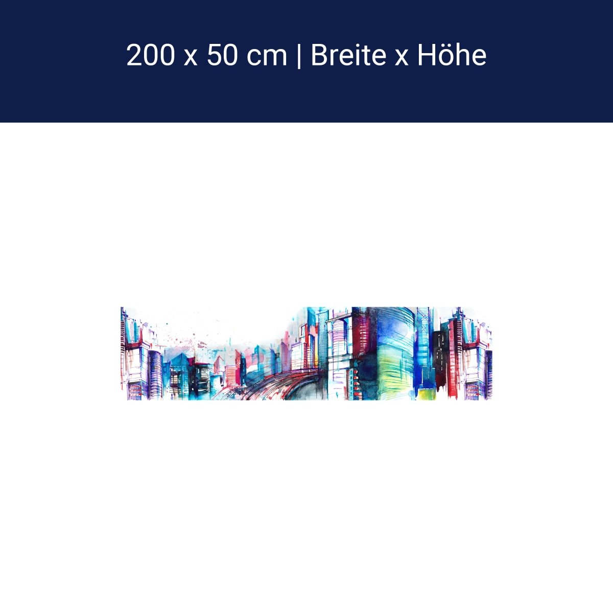Panorama-Fototapete Abstrakte Aquarell Stadt M0052 Panorama-Fototapete Abstrakte Aquarell Stadt M0052