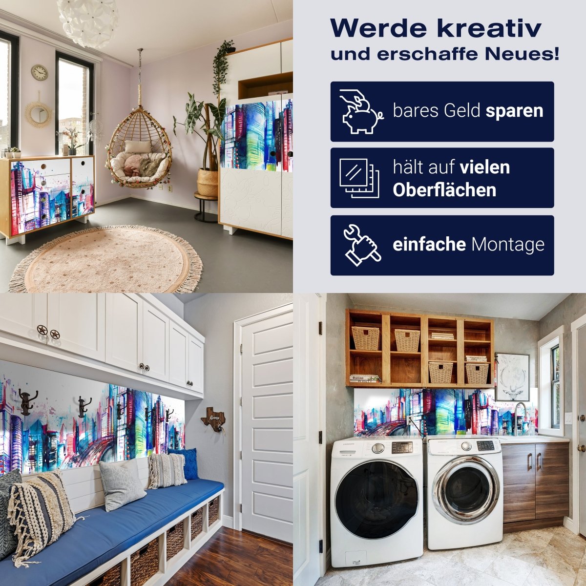 Panorama-Fototapete Abstrakte Aquarell Stadt M0052 - Bild 7 Panorama-Fototapete Abstrakte Aquarell Stadt M0052 - Bild 7