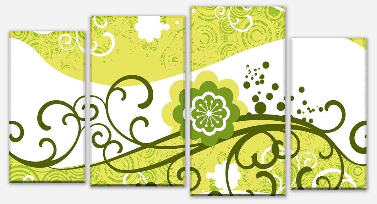 Leinwandbild Mehrteiler Adriana Retro Blüten M0056 Leinwandbild Mehrteiler Adriana Retro Blüten M0056