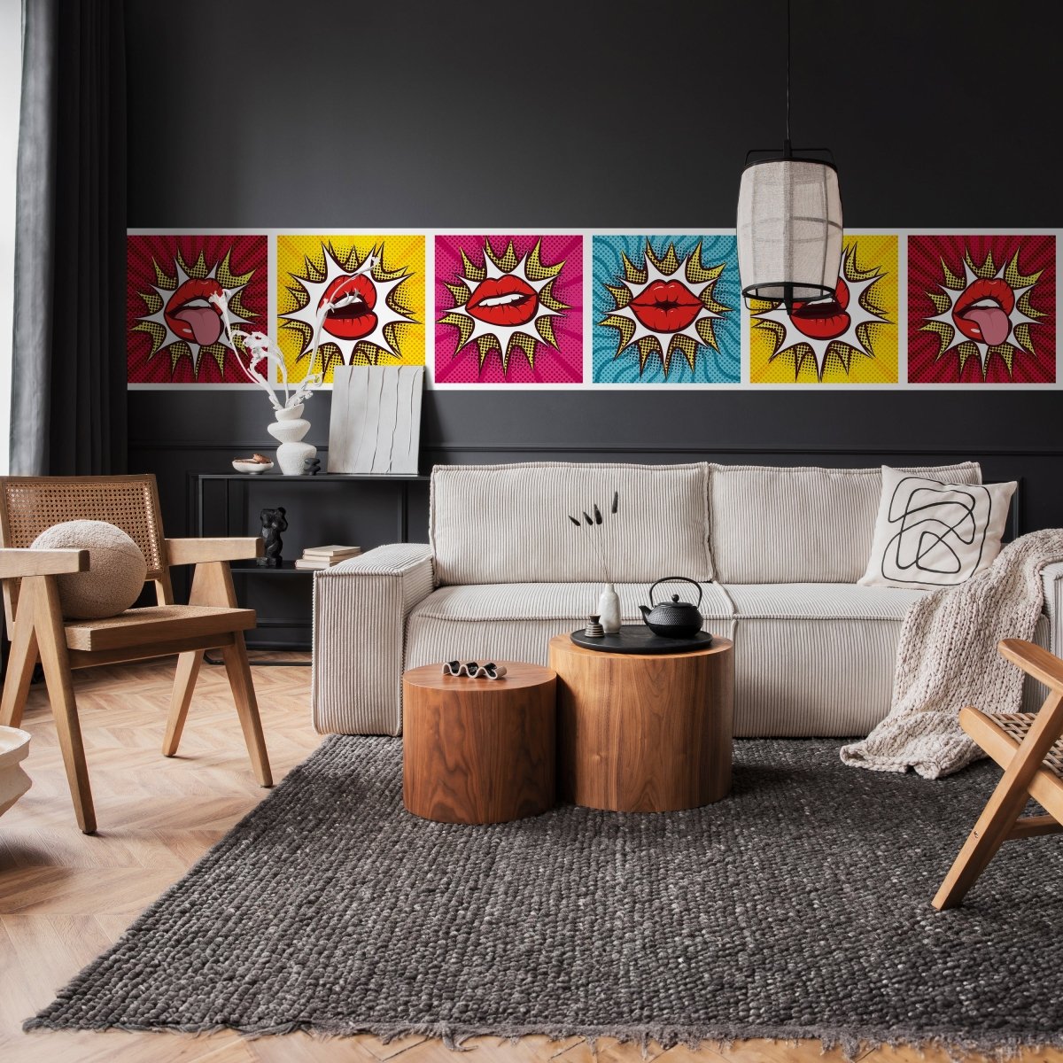 Panorama-Fototapete Pop-Art Lippen M0056 - Bild 2 Panorama-Fototapete Pop-Art Lippen M0056 - Bild 2