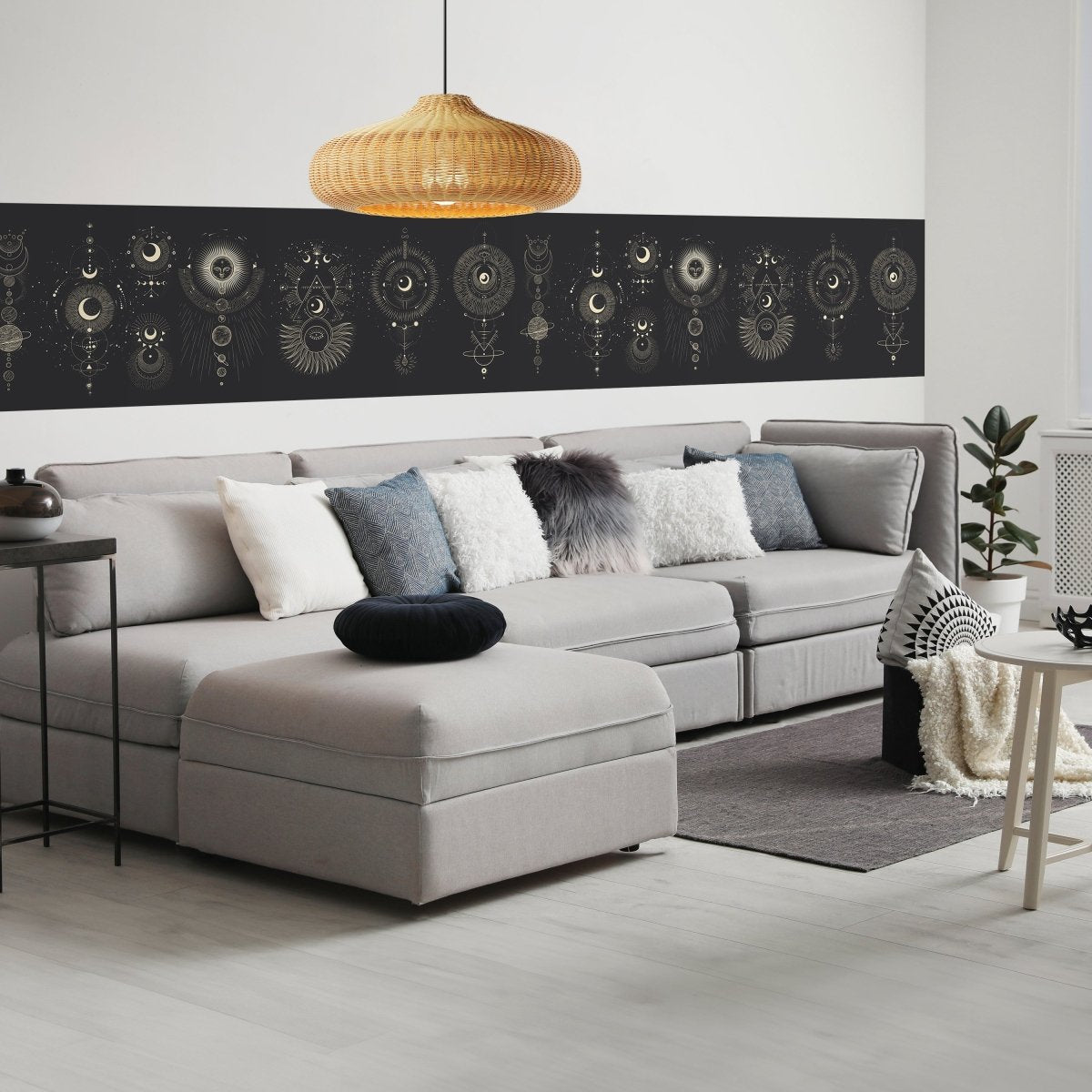 Panorama-Fototapete Mondphasen Illustration M0057 - Bild 1 Panorama-Fototapete Mondphasen Illustration M0057 - Bild 1