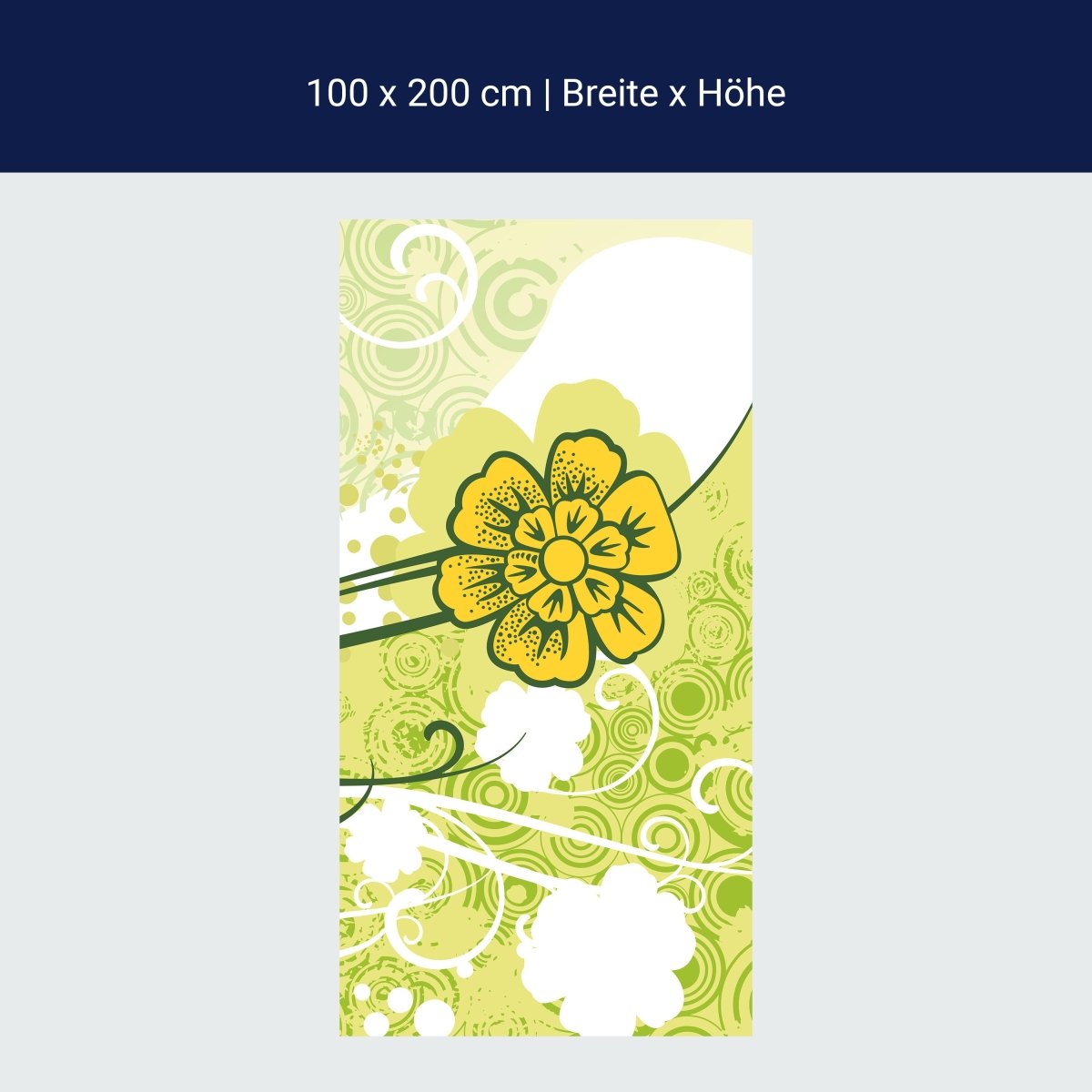 Duschwand Vanessa Retro Blüten M0058 Duschwand Vanessa Retro Blüten M0058