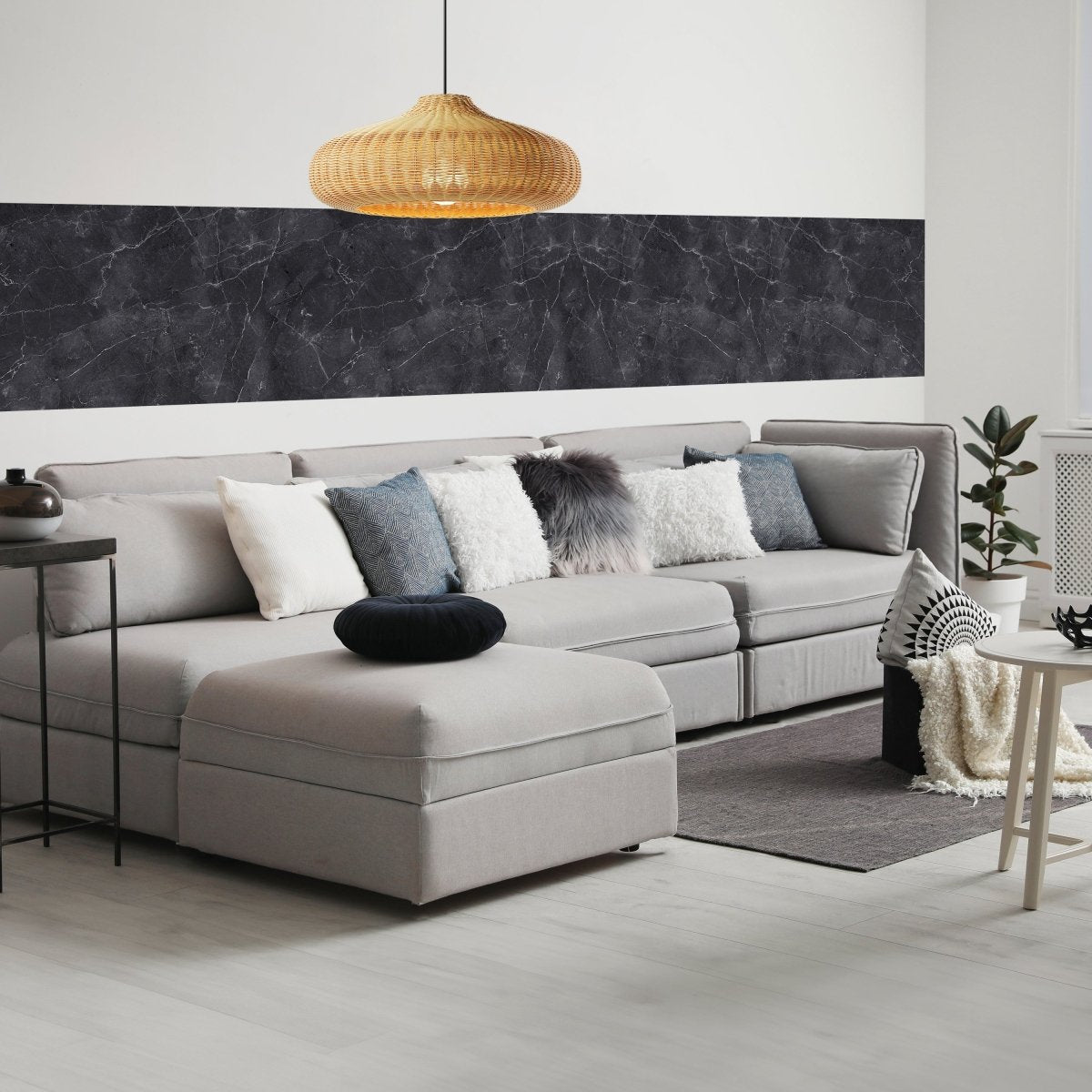 Panorama-Fototapete schwarzer Marmor M0058 - Bild 1 Panorama-Fototapete schwarzer Marmor M0058 - Bild 1