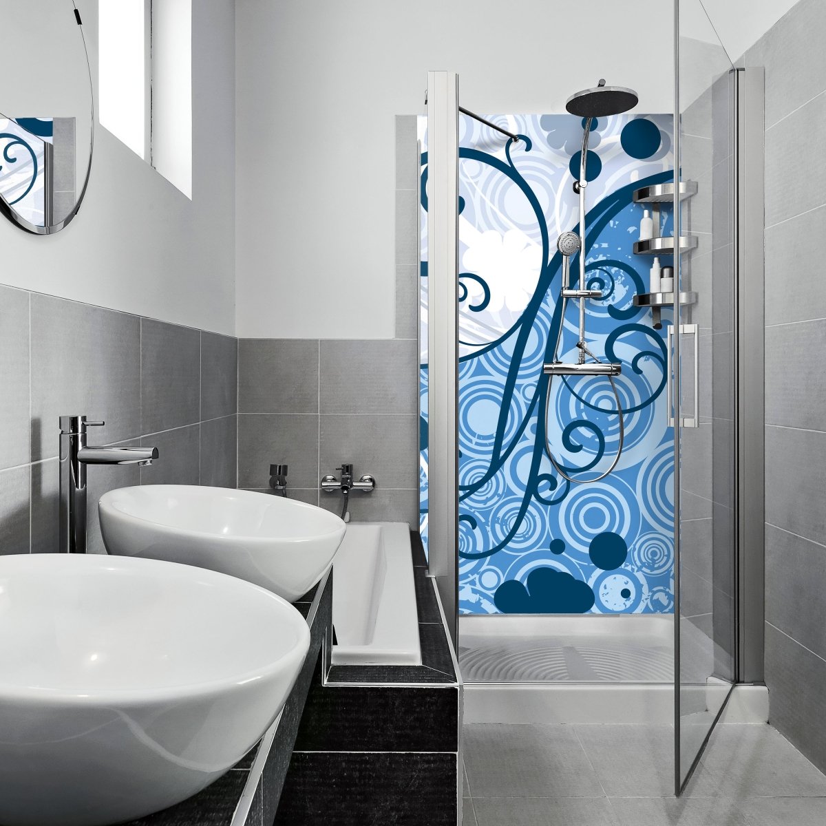 Duschwand Laura Floral Blüten M0059 entdecken - Bild 1 Duschwand Laura Floral Blüten M0059 entdecken - Bild 1