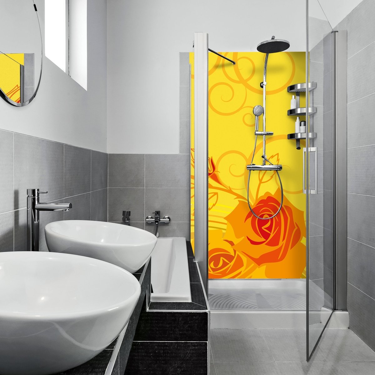 Duschwand Diana Floral Blüten M0060 entdecken - Bild 1 Duschwand Diana Floral Blüten M0060 entdecken - Bild 1