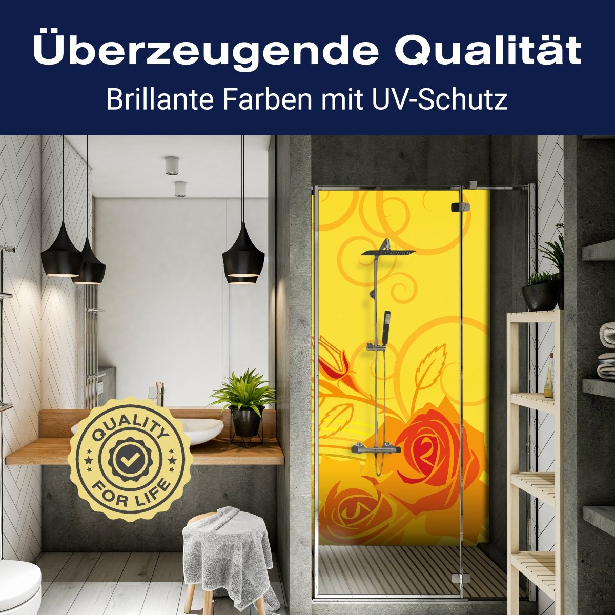 Duschwand Diana Floral Blüten M0060 entdecken - Bild 2 Duschwand Diana Floral Blüten M0060 entdecken - Bild 2