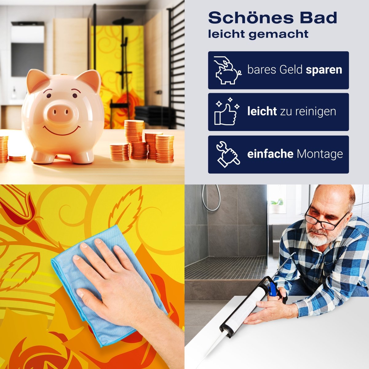 Duschwand Diana Floral Blüten M0060 entdecken - Bild 7 Duschwand Diana Floral Blüten M0060 entdecken - Bild 7