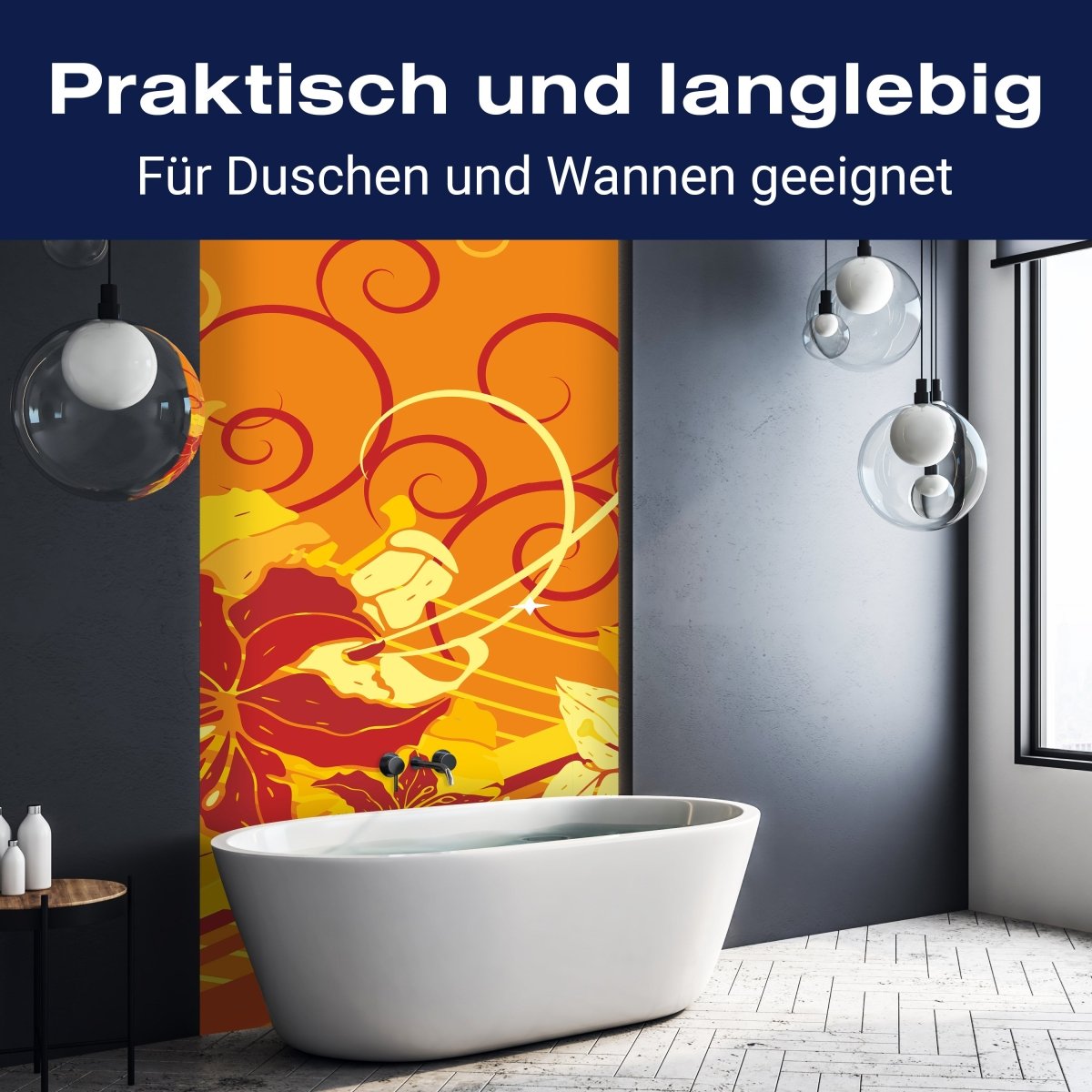 Duschwand Maeva Floral Blüten M0061 entdecken - Bild 3 Duschwand Maeva Floral Blüten M0061 entdecken - Bild 3