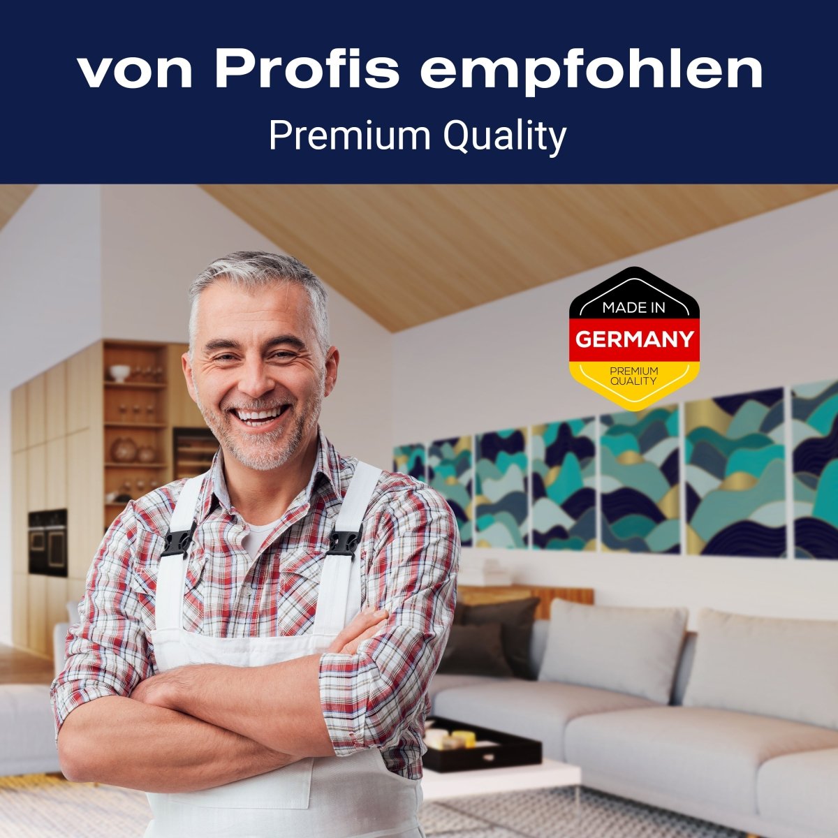 Panorama-Fototapete gold blaue Wellen M0062 - Bild 5 Panorama-Fototapete gold blaue Wellen M0062 - Bild 5