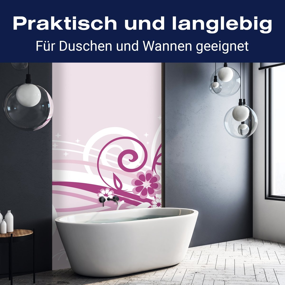 Duschwand Annabelle Floral Blüten M0063 entdecken - Bild 3 Duschwand Annabelle Floral Blüten M0063 entdecken - Bild 3