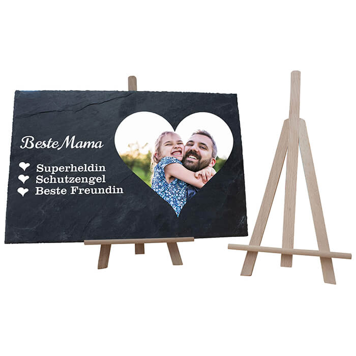 Schiefertafel mit Staffelei Herz Beste Mama M0062 - Bild 3 Schiefertafel mit Staffelei Herz Beste Mama M0062 - Bild 3