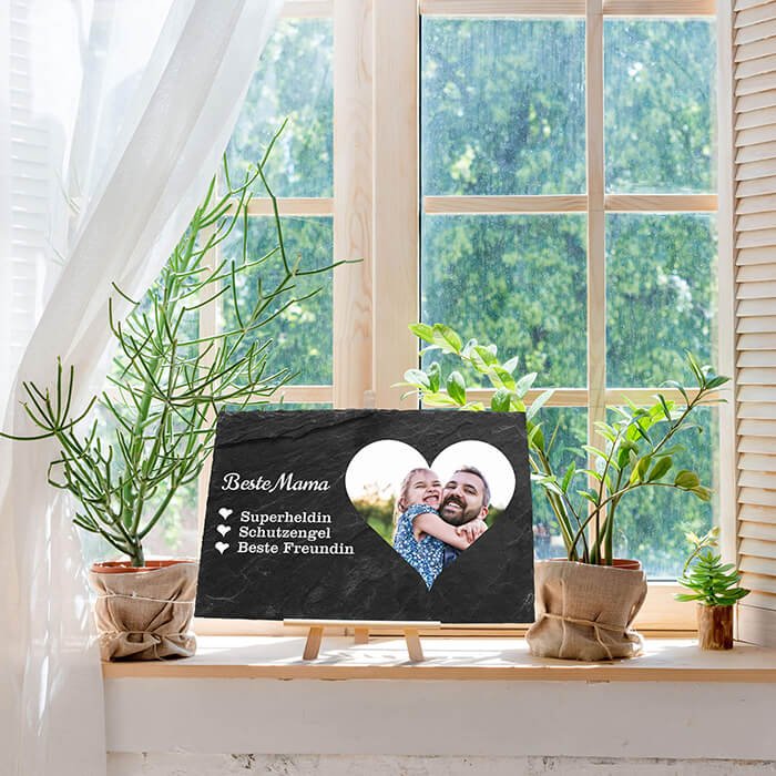 Schiefertafel mit Staffelei Herz Beste Mama M0062 - Bild 5 Schiefertafel mit Staffelei Herz Beste Mama M0062 - Bild 5