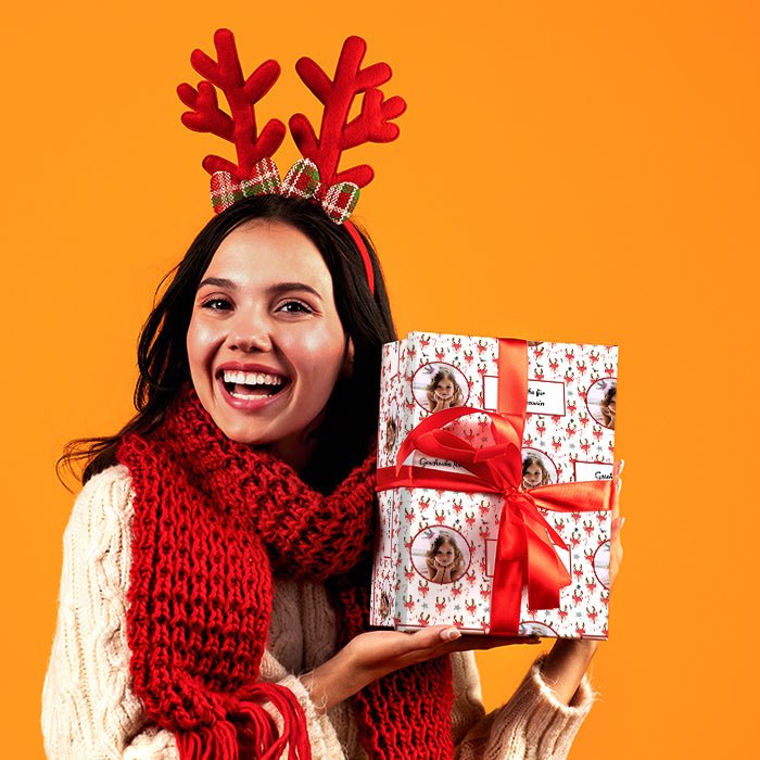 Geschenkpapier personalisiert Geschenkpapier Weihnachten Fuchs Foto Text M0064 - Bild 2 Geschenkpapier personalisiert Geschenkpapier Weihnachten Fuchs Foto Text M0064 - Bild 2