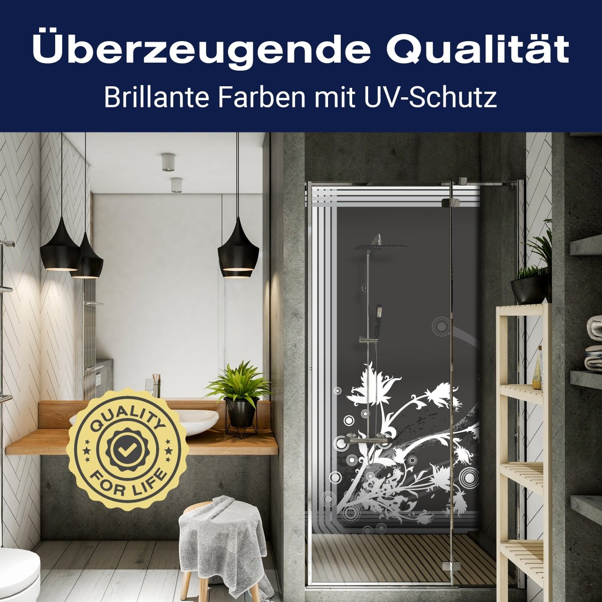 Duschwand Leon Floral Blüten M0065 entdecken - Bild 2 Duschwand Leon Floral Blüten M0065 entdecken - Bild 2