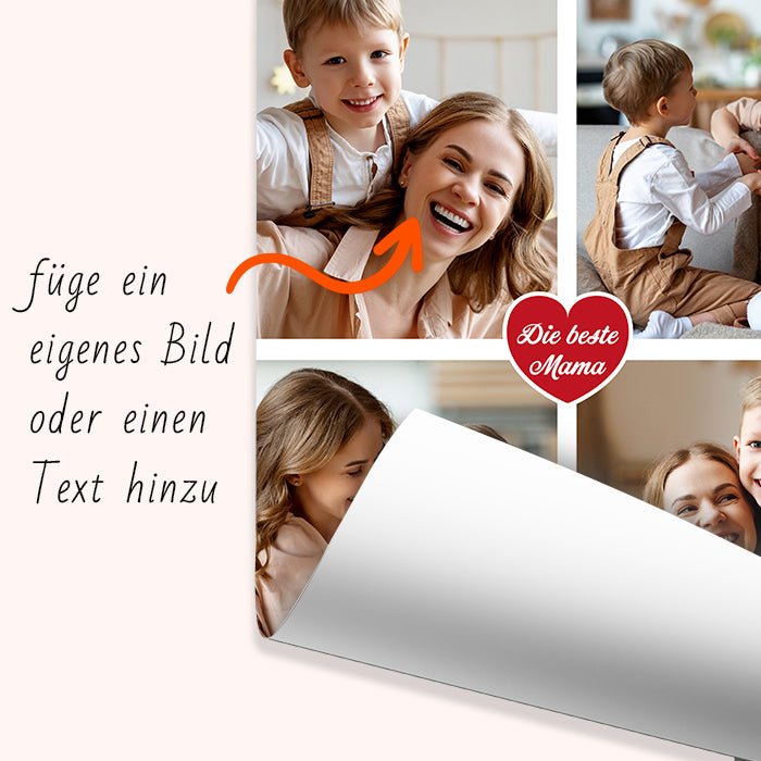 Geschenkpapier personalisiert Geschenkpapier Collage Beste Mama 4 Fotos M0066 - Bild 6 Geschenkpapier personalisiert Geschenkpapier Collage Beste Mama 4 Fotos M0066 - Bild 6