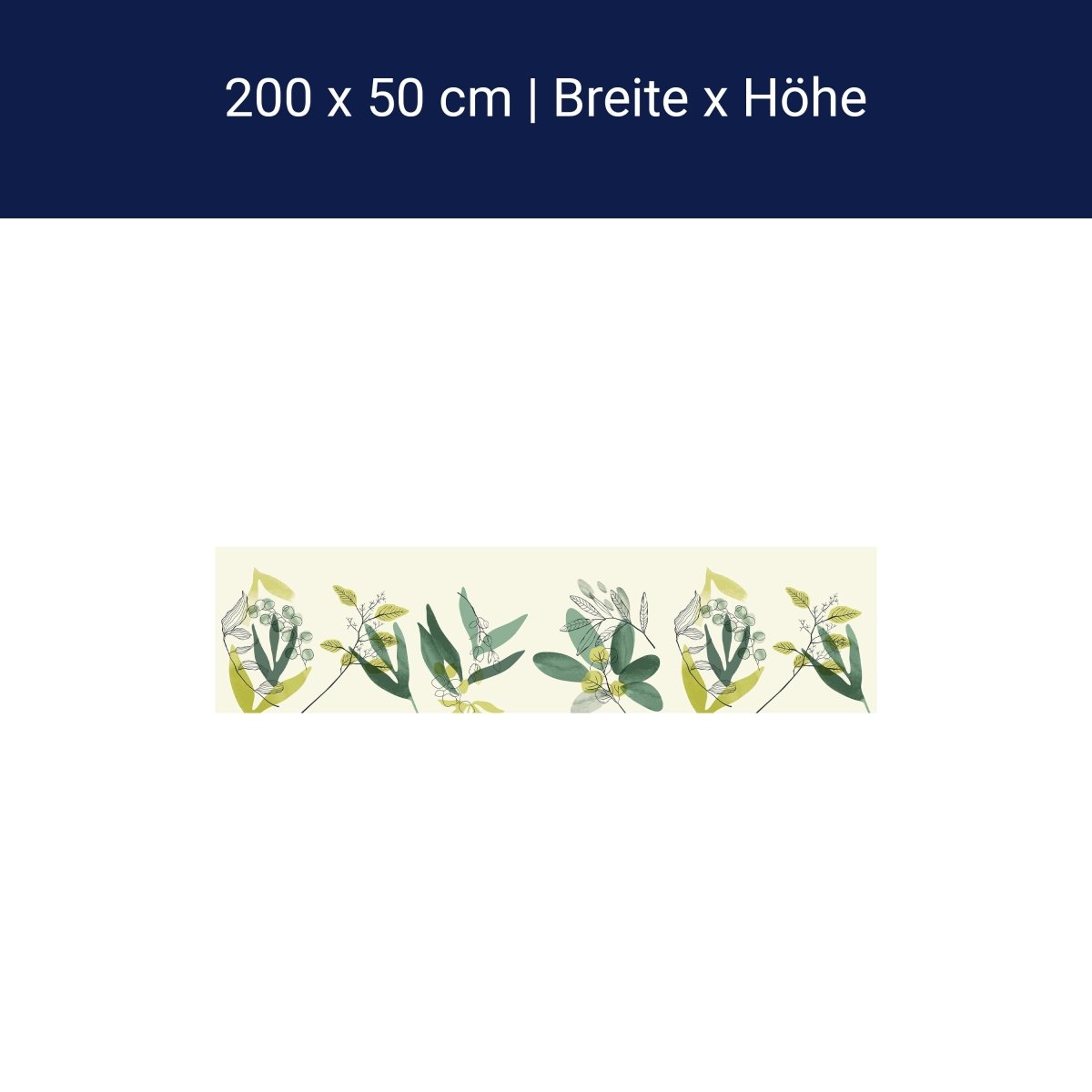 Panorama-Fototapete minimalistische Pflanzen, Kunst M0066 Panorama-Fototapete minimalistische Pflanzen, Kunst M0066