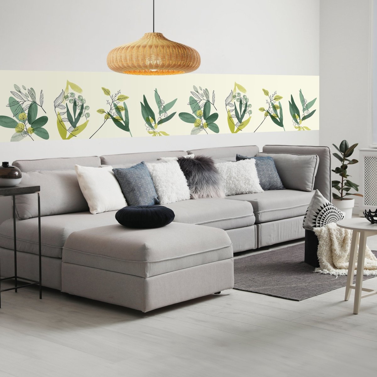 Panorama-Fototapete minimalistische Pflanzen, Kunst M0066 - Bild 1 Panorama-Fototapete minimalistische Pflanzen, Kunst M0066 - Bild 1