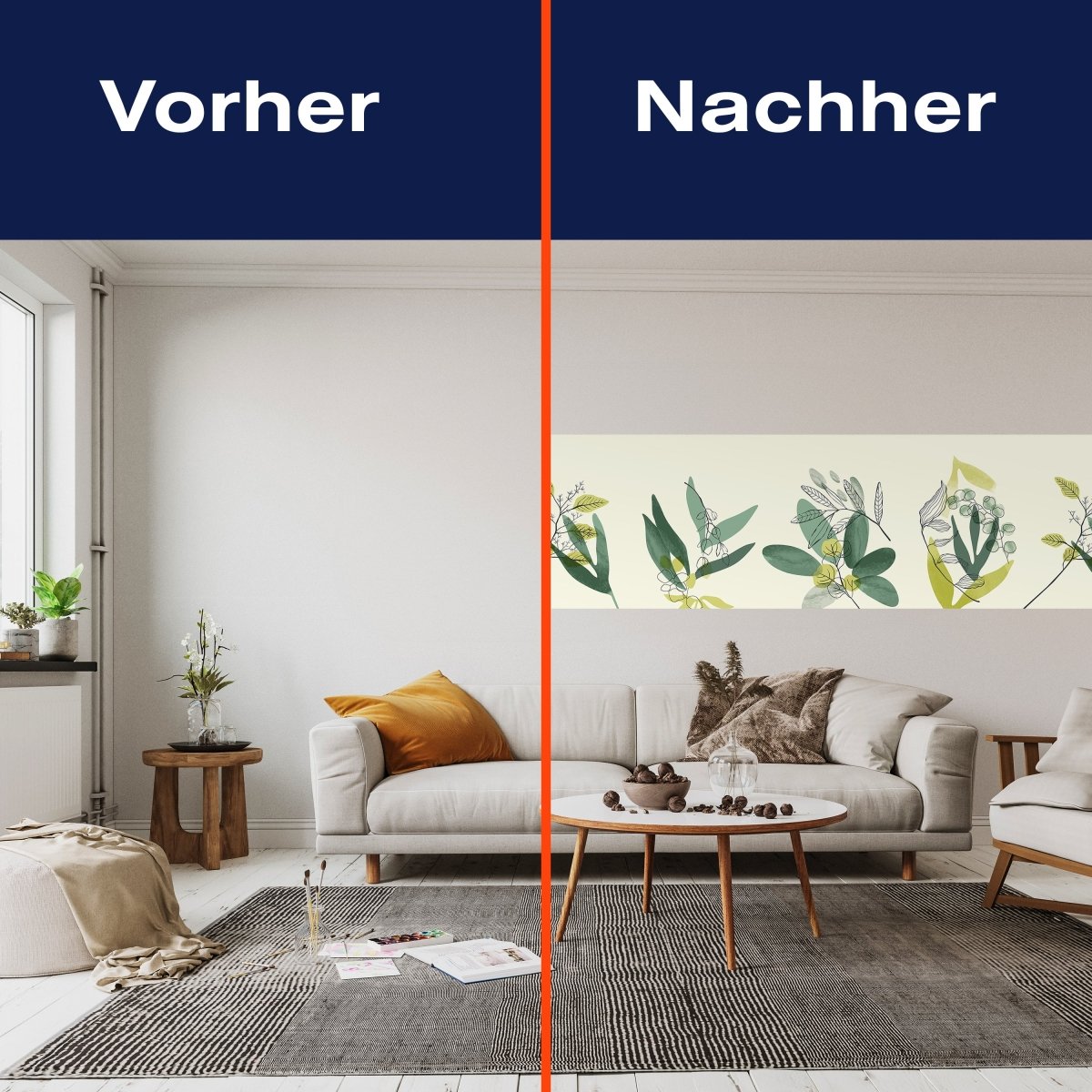 Panorama-Fototapete minimalistische Pflanzen, Kunst M0066 - Bild 3 Panorama-Fototapete minimalistische Pflanzen, Kunst M0066 - Bild 3