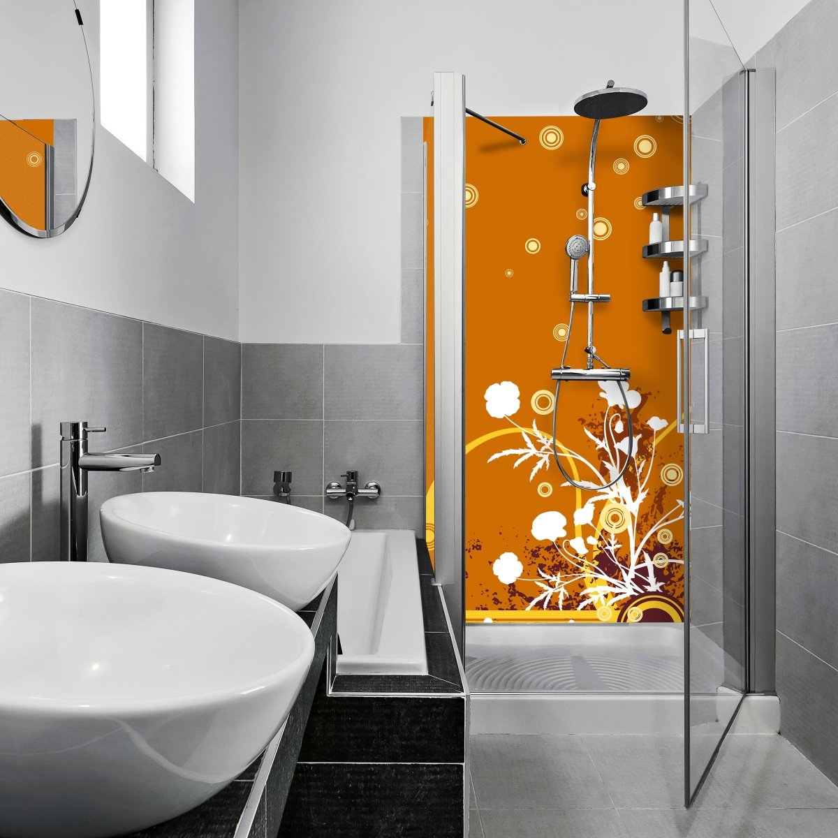Duschwand Sandra Floral Blüten M0068 entdecken - Bild 1 Duschwand Sandra Floral Blüten M0068 entdecken - Bild 1