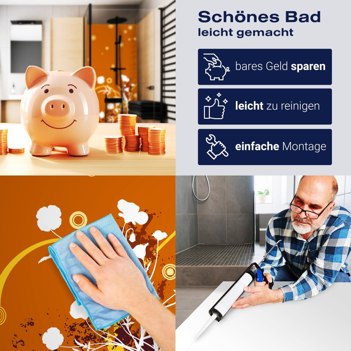 Duschwand Sandra Floral Blüten M0068 entdecken - Bild 7 Duschwand Sandra Floral Blüten M0068 entdecken - Bild 7