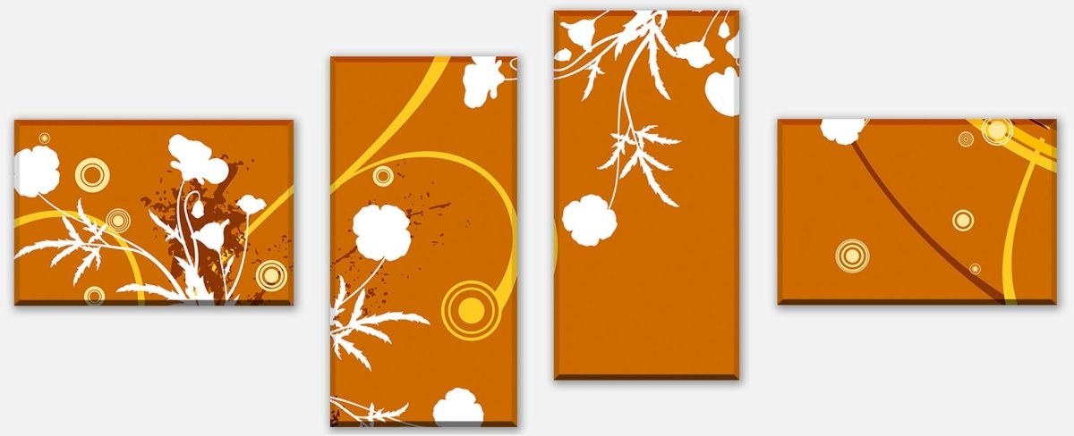 Leinwandbild Mehrteiler Sandra Floral Blüten M0068 Leinwandbild Mehrteiler Sandra Floral Blüten M0068