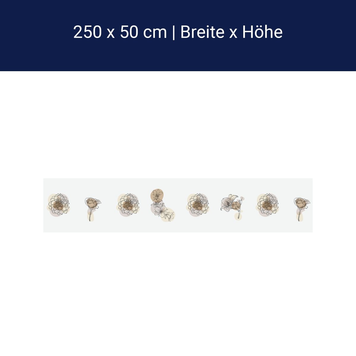 Panorama-Fototapete Grafische Blumen M0071 Panorama-Fototapete Grafische Blumen M0071