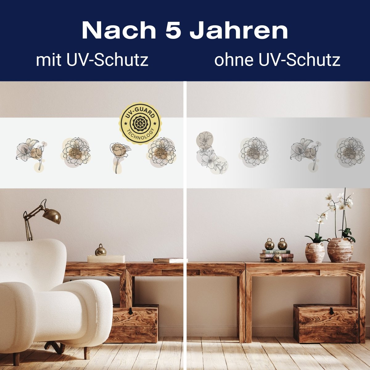 Panorama-Fototapete Grafische Blumen M0071 - Bild 9 Panorama-Fototapete Grafische Blumen M0071 - Bild 9