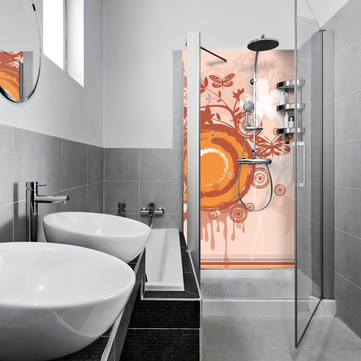 Duschwand Nude Circle Floral M0072 entdecken - Bild 1 Duschwand Nude Circle Floral M0072 entdecken - Bild 1