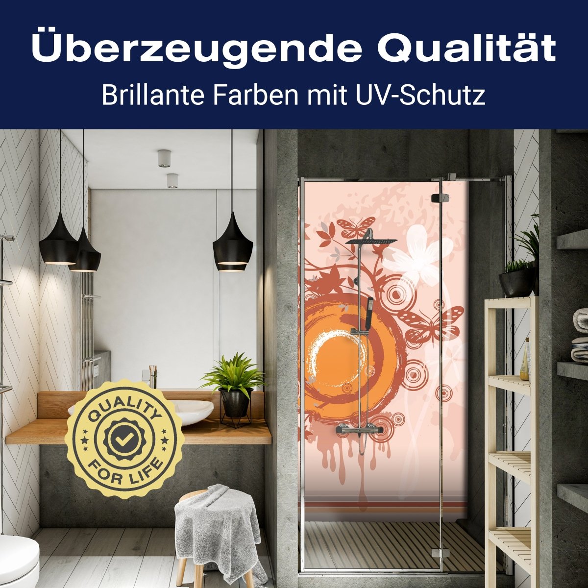 Duschwand Nude Circle Floral M0072 entdecken - Bild 2 Duschwand Nude Circle Floral M0072 entdecken - Bild 2