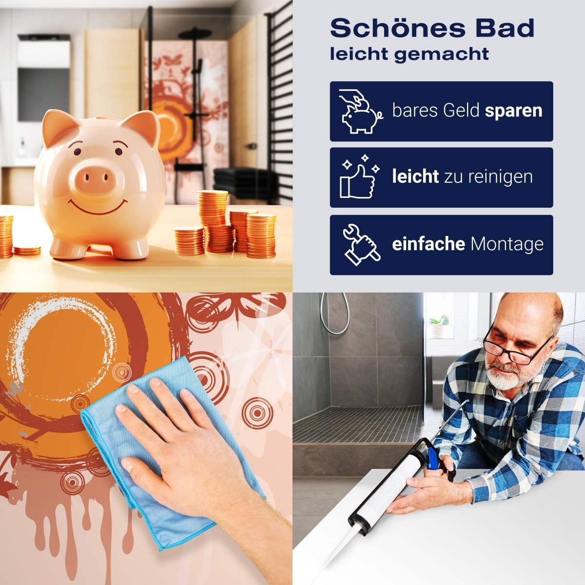 Duschwand Nude Circle Floral M0072 entdecken - Bild 7 Duschwand Nude Circle Floral M0072 entdecken - Bild 7