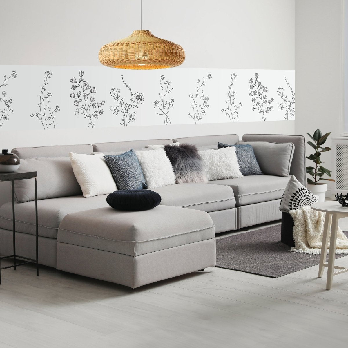 Panorama-Fototapete Minimalistische Blumen M0072 - Bild 1 Panorama-Fototapete Minimalistische Blumen M0072 - Bild 1