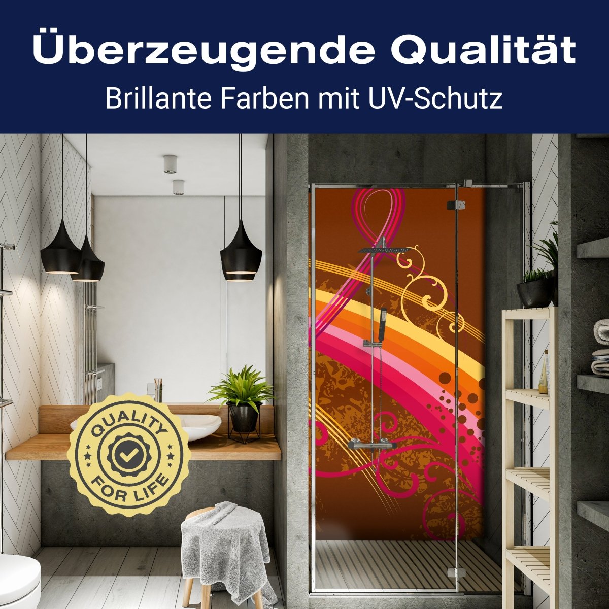 Duschwand Life Colours Floral M0073 entdecken - Bild 2 Duschwand Life Colours Floral M0073 entdecken - Bild 2