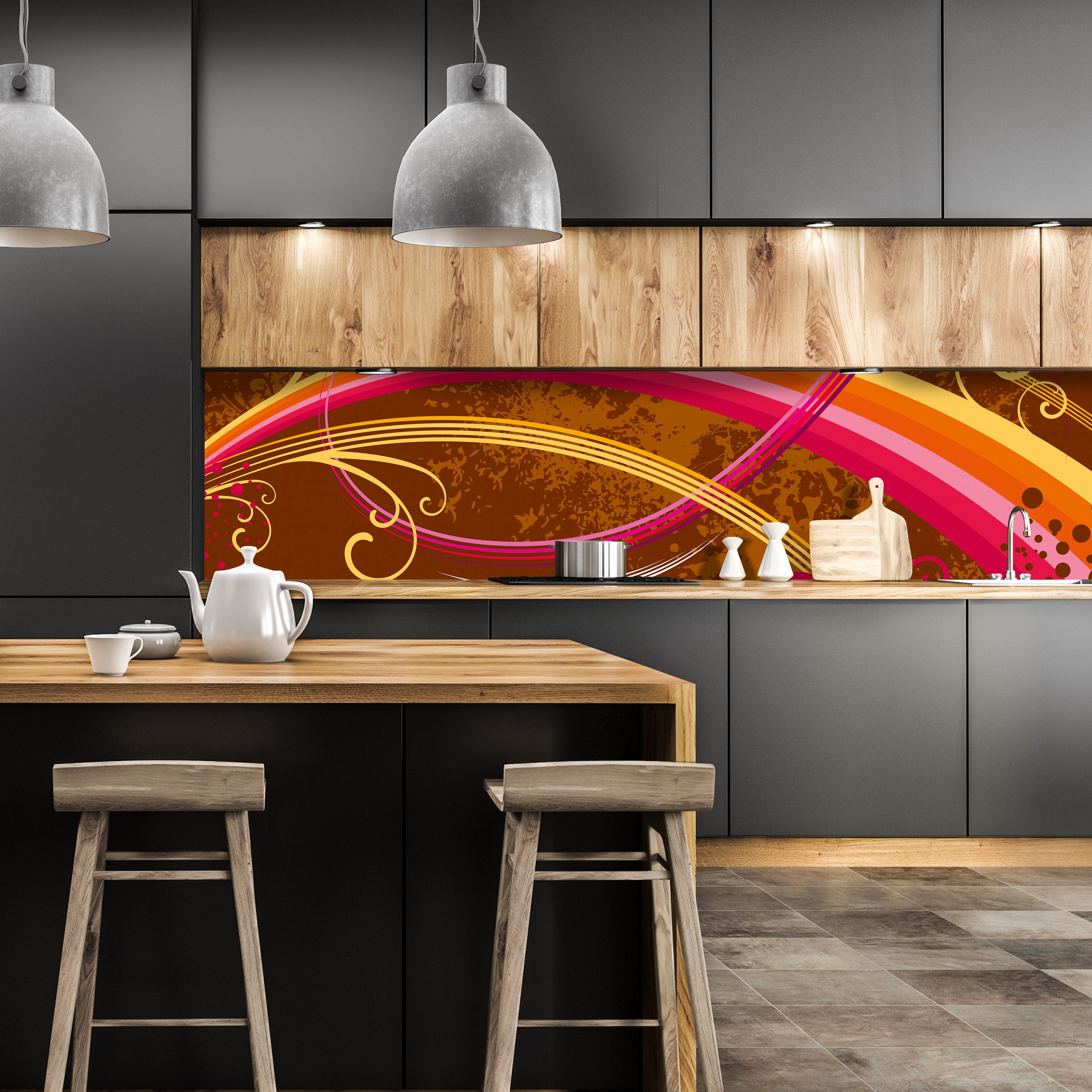 Küchenrückwand Life Colours Floral M0073 entdecken - Bild 1 Küchenrückwand Life Colours Floral M0073 entdecken - Bild 1