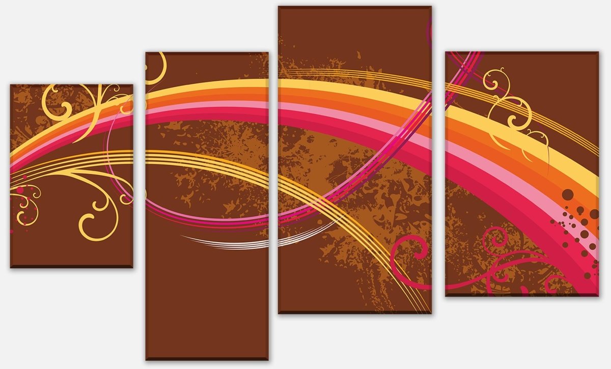 Leinwandbild Mehrteiler Life Colours Floral M0073 Leinwandbild Mehrteiler Life Colours Floral M0073