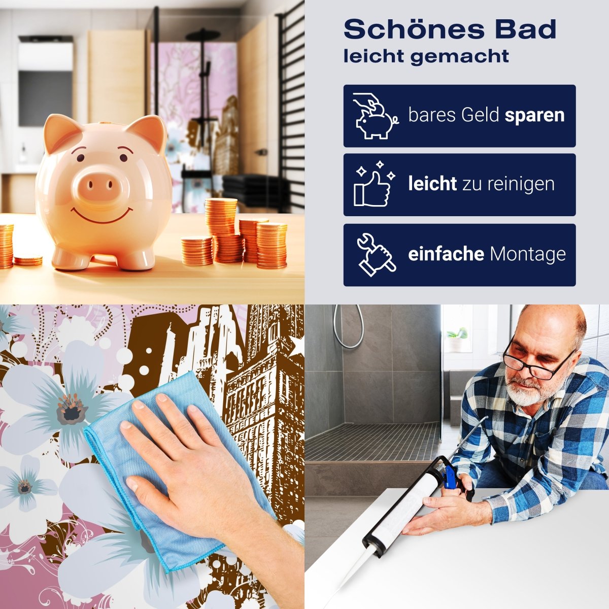 Duschwand Urban Flower Grunge M0075 entdecken - Bild 7 Duschwand Urban Flower Grunge M0075 entdecken - Bild 7