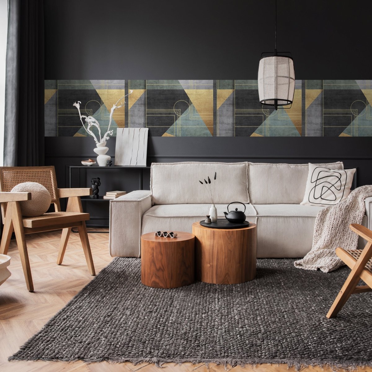 Panorama-Fototapete Geometrisches Muster, Art Deko Stil M0075 - Bild 2 Panorama-Fototapete Geometrisches Muster, Art Deko Stil M0075 - Bild 2