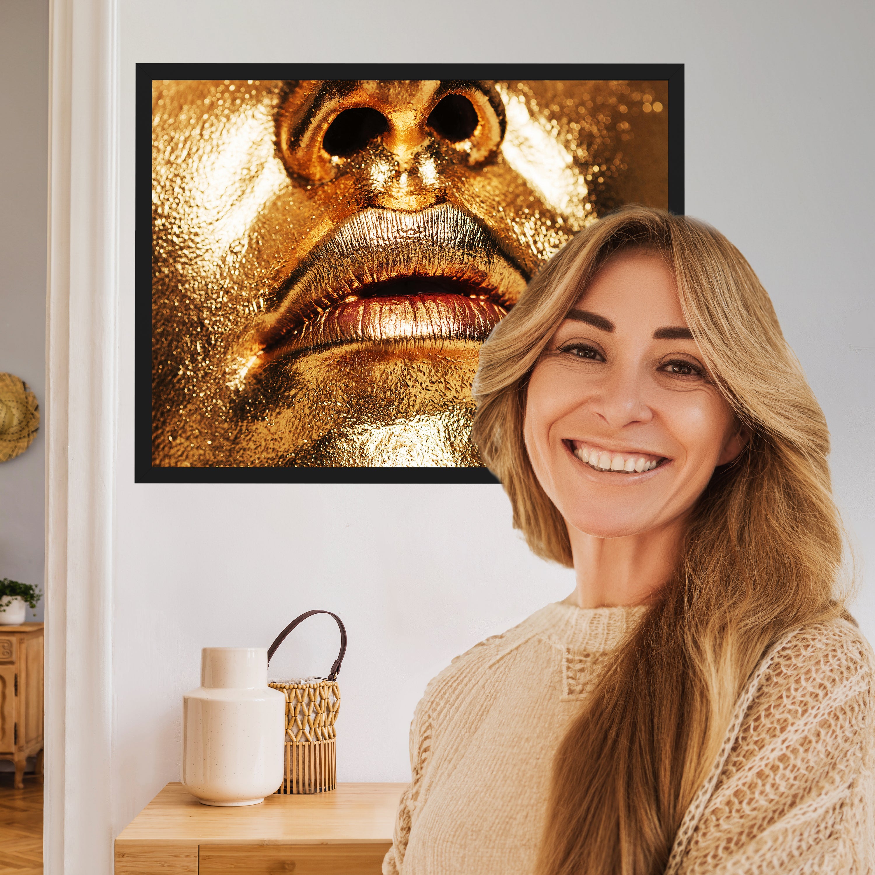 wandmotiv24 Poster, Poster - Gold - M0076 - Bild 2 wandmotiv24 Poster, Poster - Gold - M0076 - Bild 2