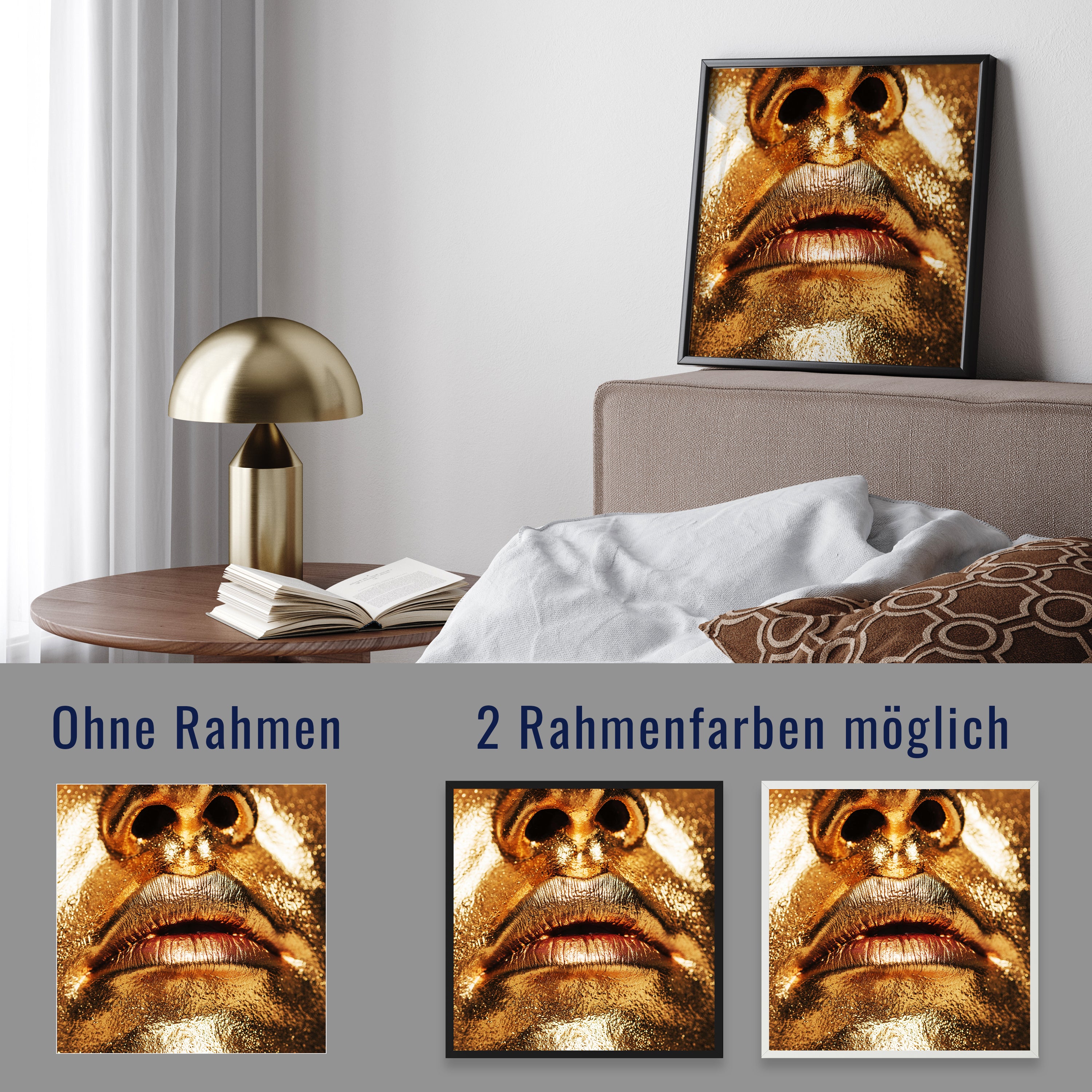 wandmotiv24 Poster, Poster - Gold - M0076 - Bild 4 wandmotiv24 Poster, Poster - Gold - M0076 - Bild 4