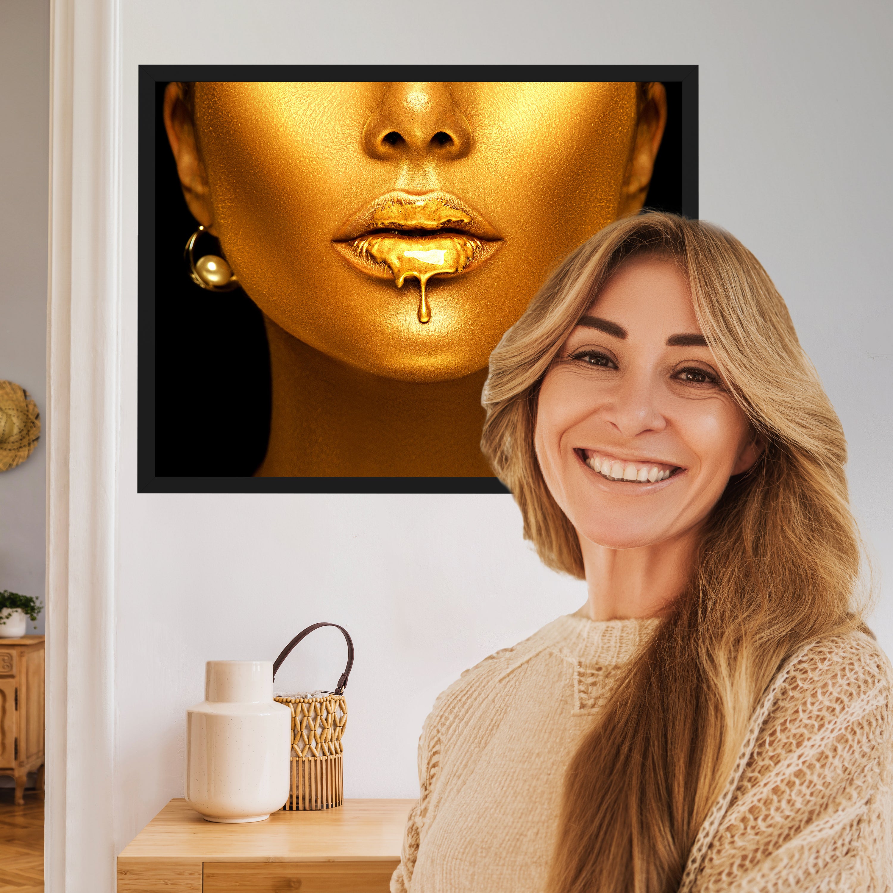 wandmotiv24 Poster, Poster - Gold - M0077 - Bild 2 wandmotiv24 Poster, Poster - Gold - M0077 - Bild 2